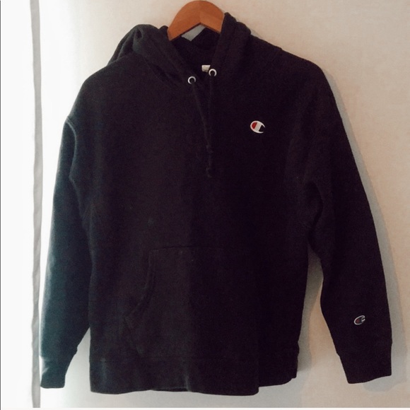 Champion Tops - black champion reverse weave hoodie